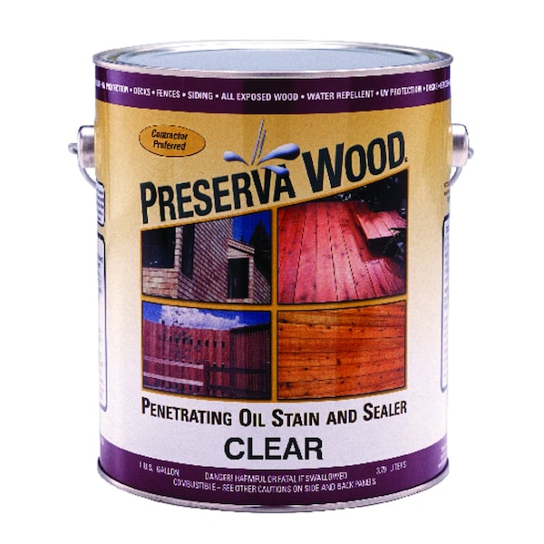 Preserva-Wood Preserva Wood Transparent Smooth Clear Oil-Based Oil Penetrating Wood Stain/Sealer 1 gal 40101 - main